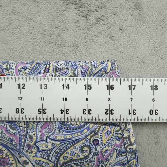 Talbots Pants Women's Size 12P Multicolor Mid-Rise Crop Paisley 21" Inseam - Picture 3 of 16